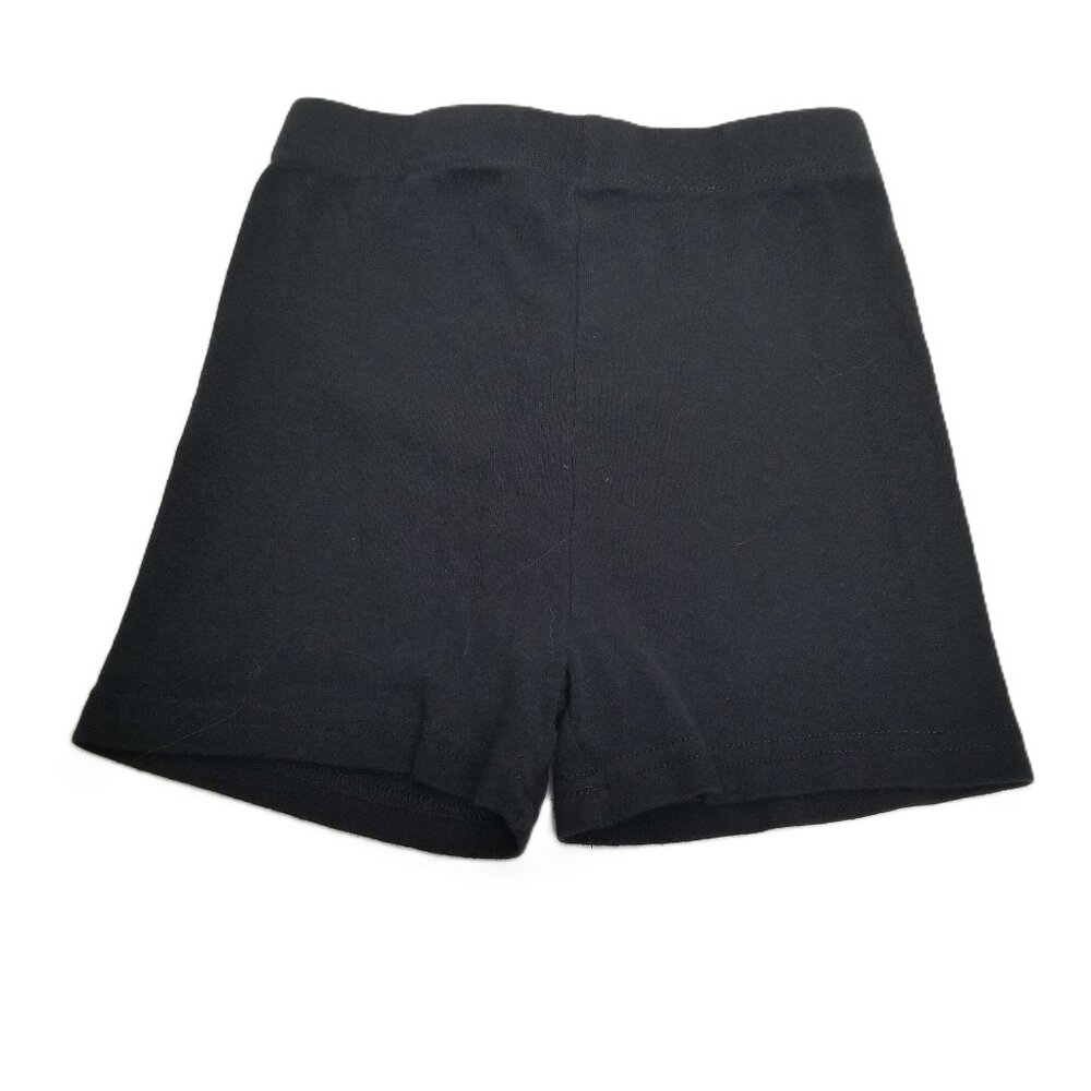 Kids Black Cotton Sleep Shorts Size 8 Elastic Waist Lounge Pajamas